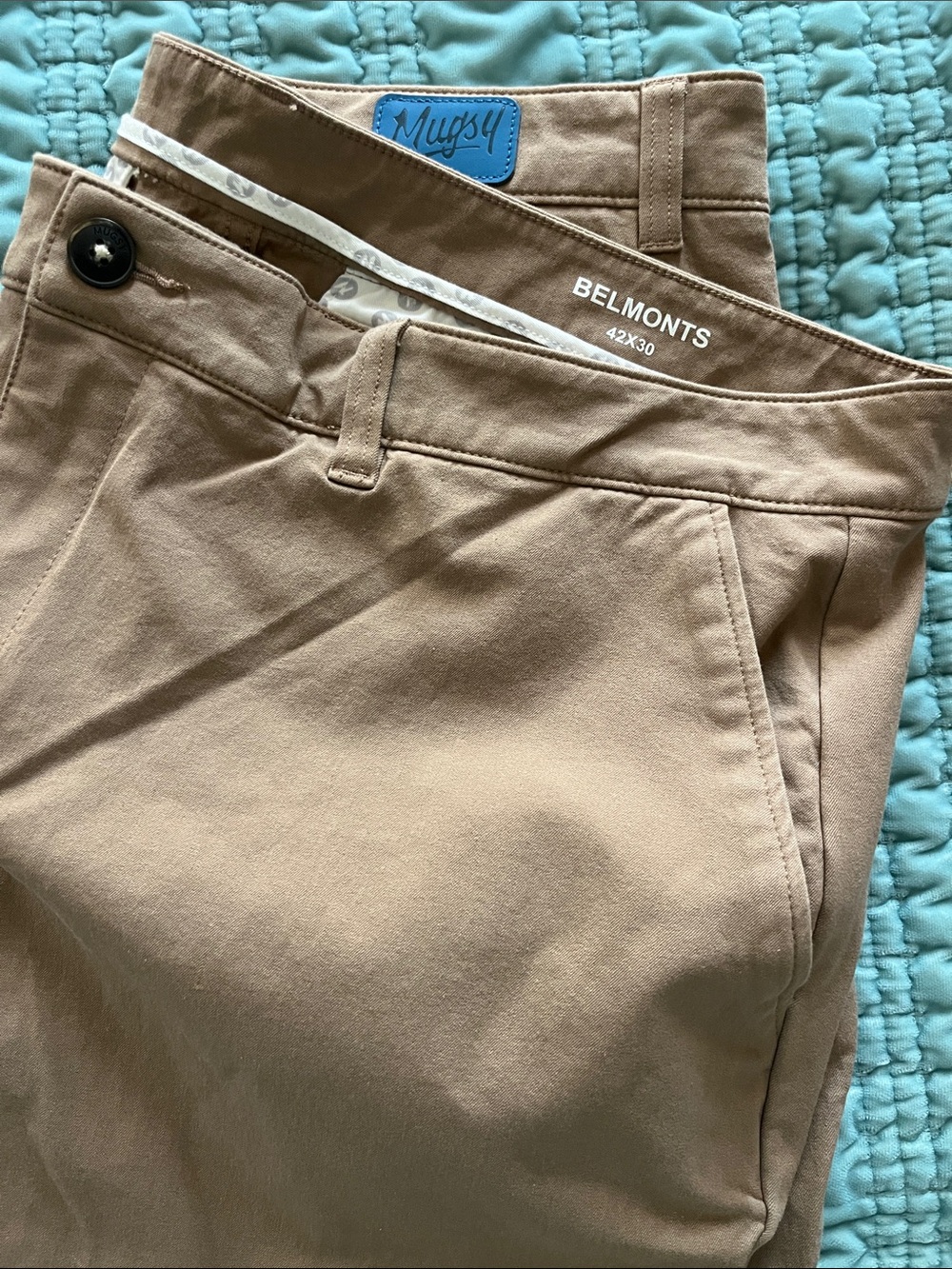Men’s Mugsy Belmont Tan Chino Pants - Classic Straight Fit